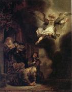 REMBRANDT Harmenszoon van Rijn The Archangel Raphael Taking Leave of the Tobit Family china oil painting artist